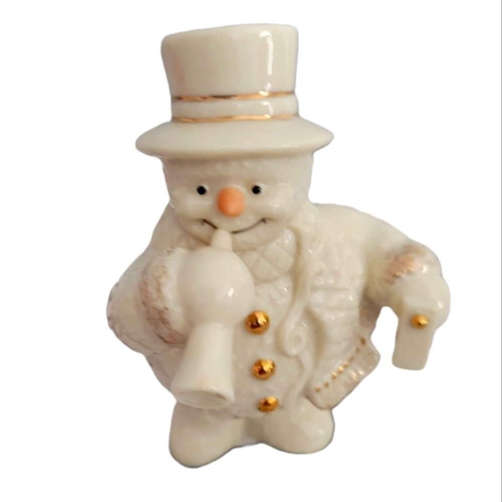 Lenox Snowman with Gold Trim from the Lenox Ivory Collection